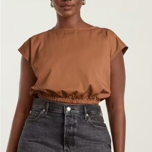 Everlane Brown Bubble Top Size XXS